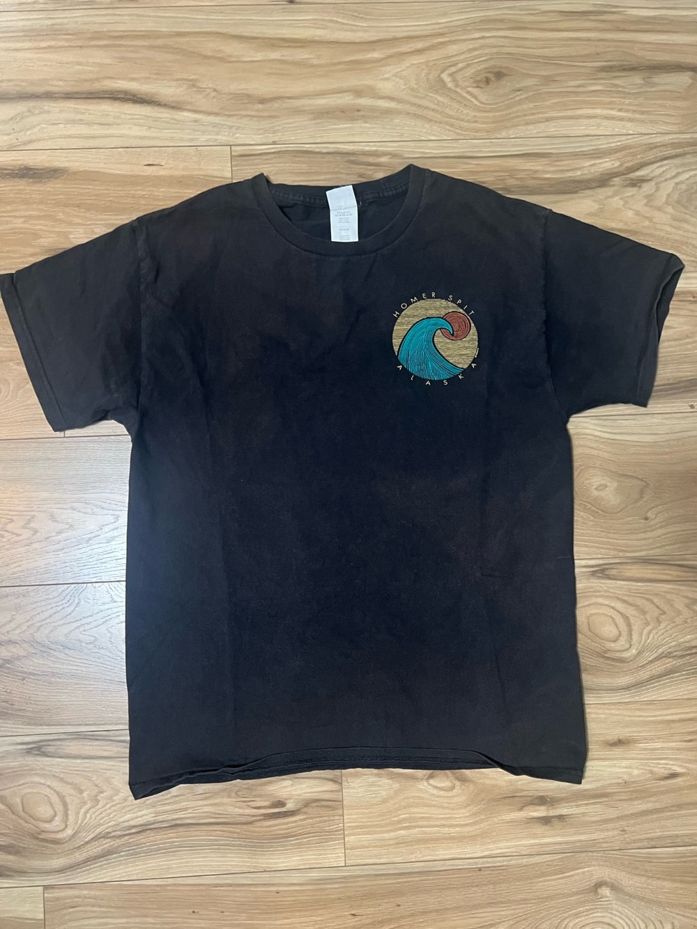 Homer Spit Alaska Charcoal Wave Tee